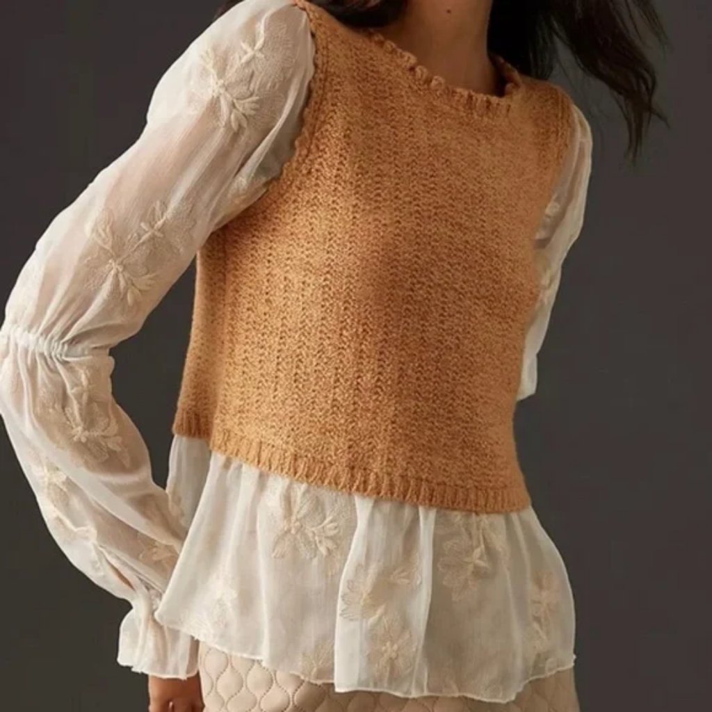 Anthropologie Layered Sweater Vest